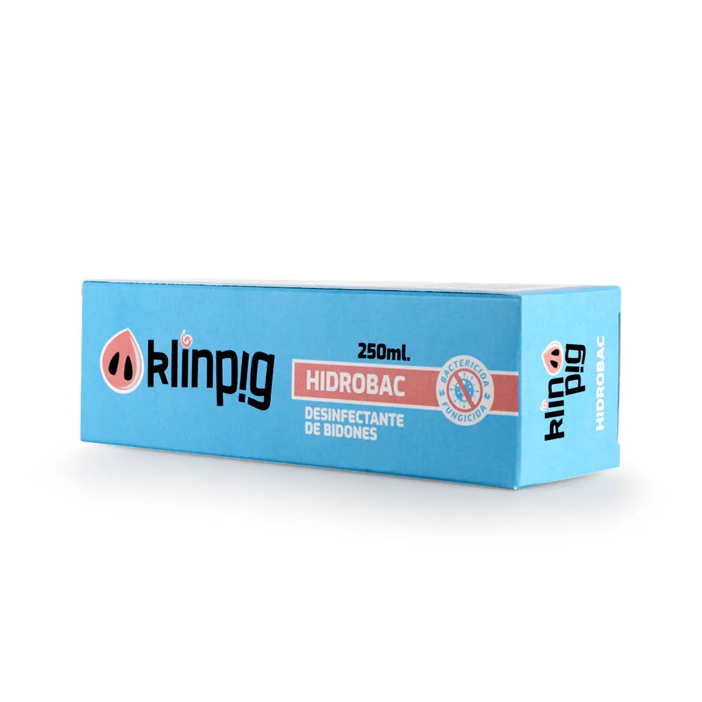 caja azul con producto para la limpieza especial desinfectante para bidones