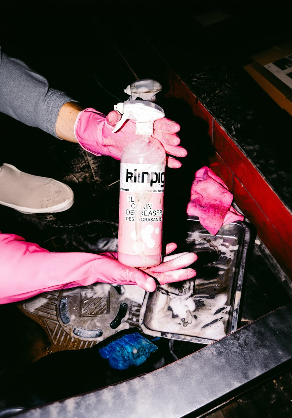 limpieza, desengrasante, sucio, desagüe, limpio, spray, rosa, pink, klinpig, k l i n p i g