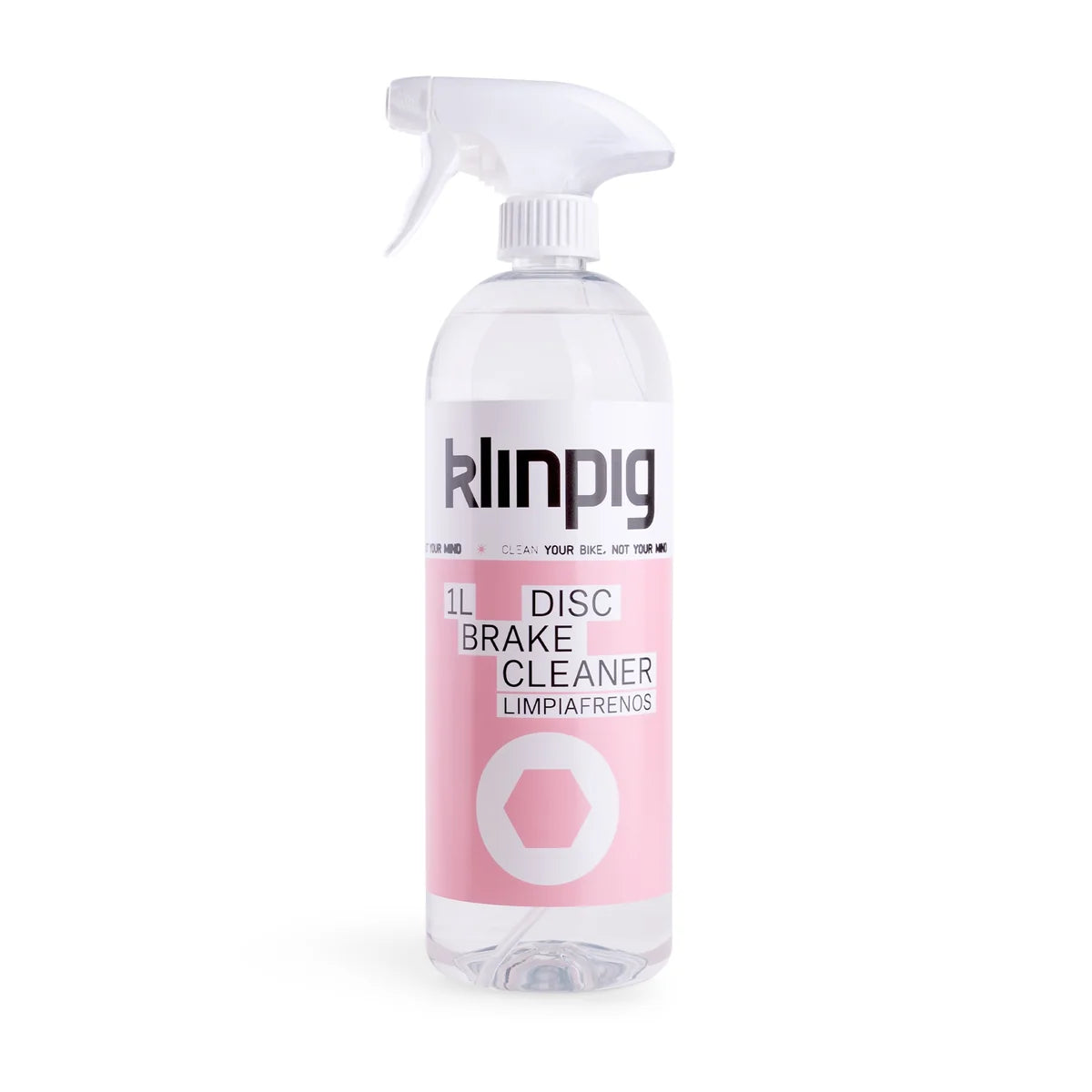 Limpiafrenos Klinpig 1l, transparente y rosa, Disc Brake Cleaner