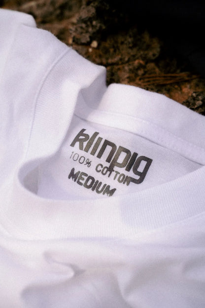 klinpig 100% cotton shirt camiseta de calidad, talla m medium camiseta blanca k l i n p i g