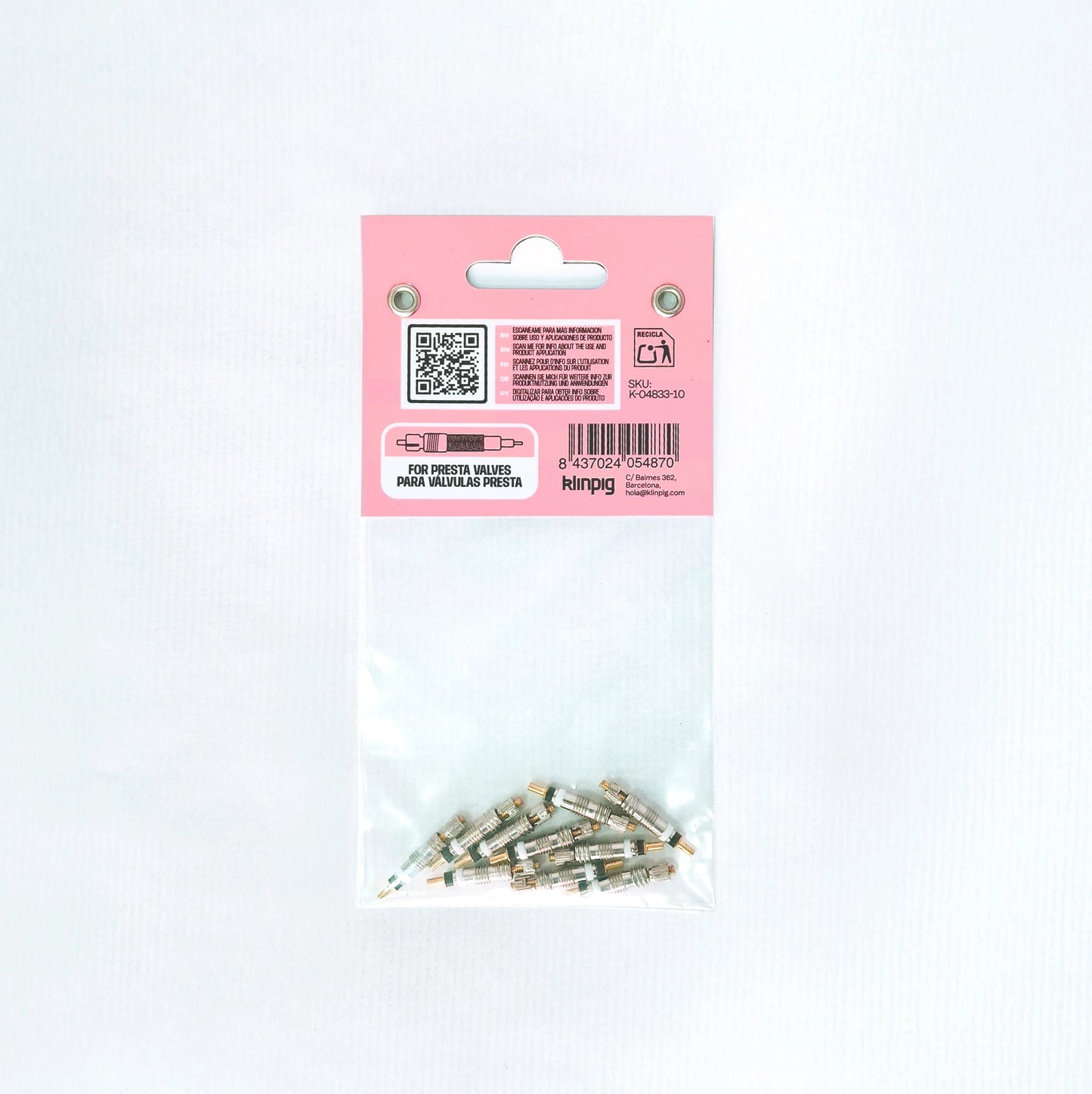 presta valve core 10 pcs. klinpig k l i n p i g rosa pink qr for presta valves para valvulas presta sobre reciclable 