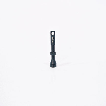 Válvula presta negra de aluminio para neumáticos sin cámara fondo blanco